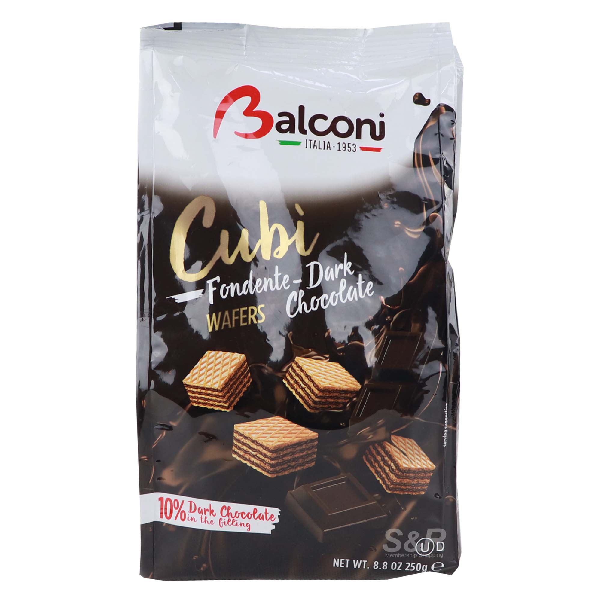 Balconi Cubi Dark Chocolate Wafers 250g Balconi Cubi Dark Chocolate Wafers 250g